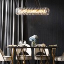 Loft Industry Modern - Spiral Glass Oval Chandelier